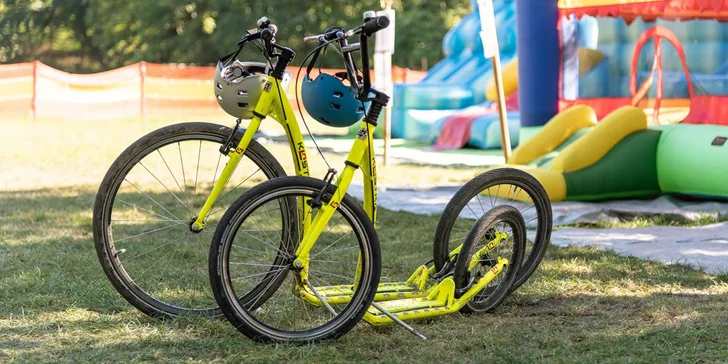 Projížďka okolo Seče, pod hrad Oheb i dál: půjčení outdoorových koloběžek a helmy na 1–6 hodin
