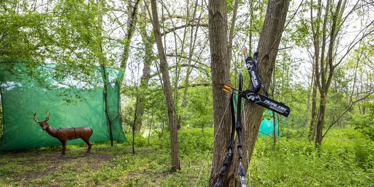 Jedna hra 3D lukostřelby v Pirátí zátoce pro děti, studenty i dospělé