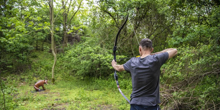Jedna hra 3D lukostřelby v Pirátí zátoce pro děti, studenty i dospělé