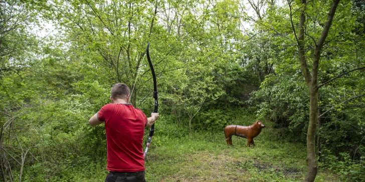 Jedna hra 3D lukostřelby v Pirátí zátoce pro děti, studenty i dospělé