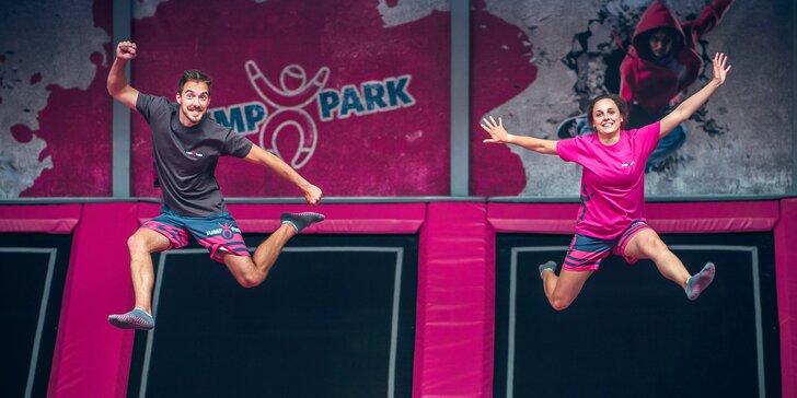 1 hodina skákání v JumpParku Letňany: nejnovější atrakce a trampolíny