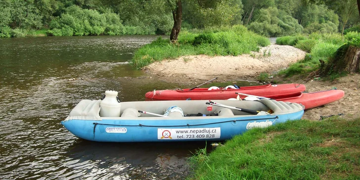 Půjčení kanoe či raftu včetně potřebného vybavení na Vltavě, Lužnici či Otavě