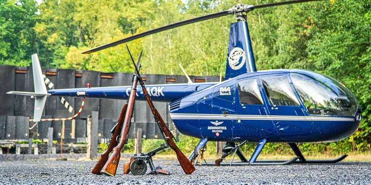Dva zážitky jednou ranou: let vrtulníkem nad Ostravskem a zážitková střelba pro 3 osoby