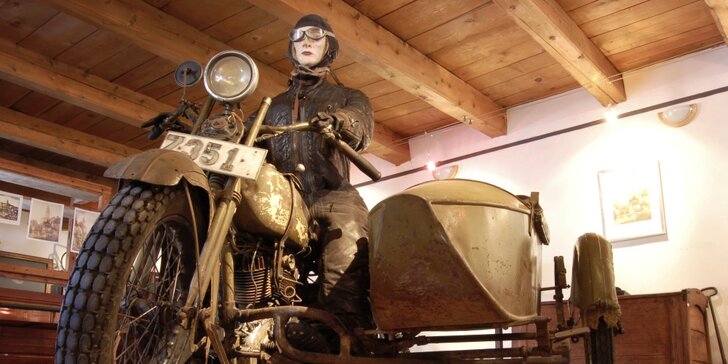 Muzeum historických motocyklů a prodejní galerie Krumlovský mlýn