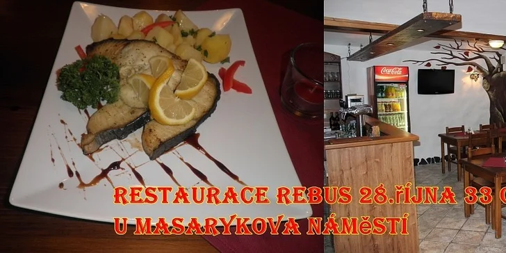 350g Steak ze žraloka + 200g příloha