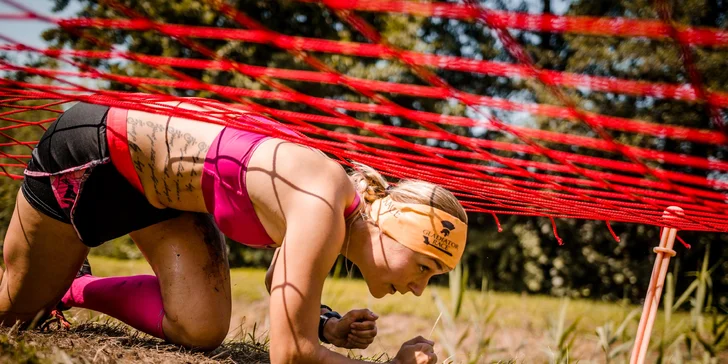 Gladiator Race Josefov: registrace do extrémního závodu, funkční tričko, startovní balíček a medaile