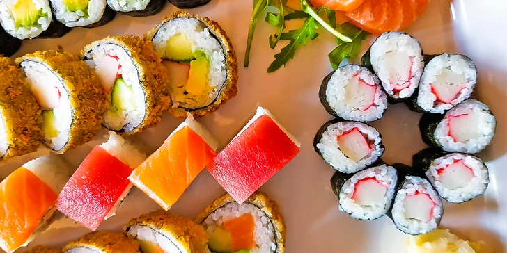 Skvělé sushi sety ve Vítkovicích: 46 a 67 ks s lososem, tuňákem i krevetou