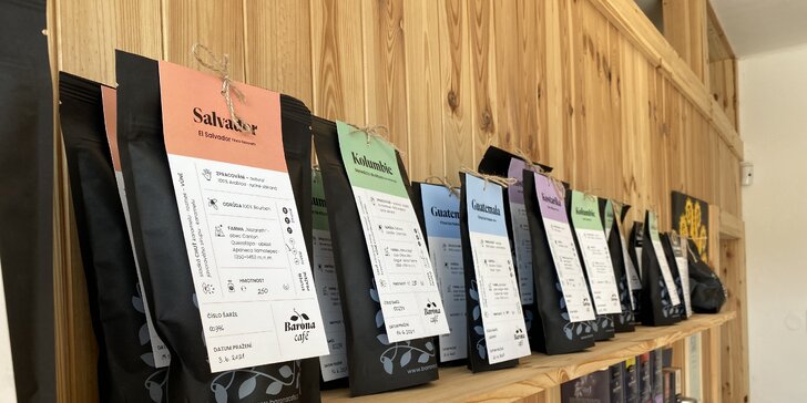 Pražírna a prodejna kávy a bio čajů: otevřený voucher na 250, 500 i 1000 Kč