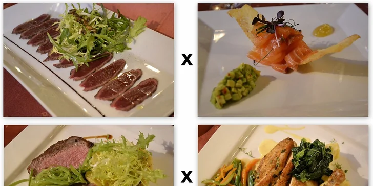 Lahodné tříchodové menu v luxusní restauraci