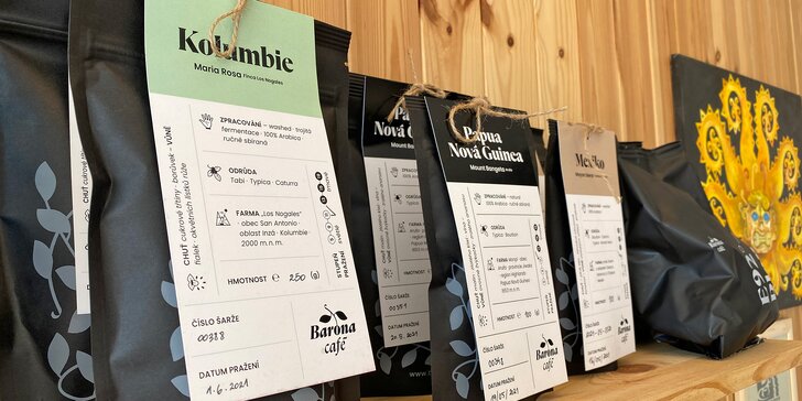 Pražírna a prodejna kávy a bio čajů: otevřený voucher na 250, 500 i 1000 Kč