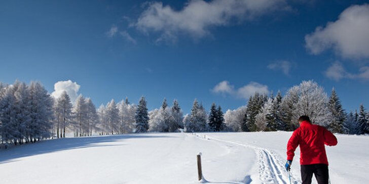 Zima na Vysočině: skvělá polopenze, wellness s bazénem i běžky a lyže