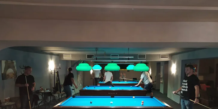 Billiard na 1 nebo 2 hodiny a nápoje dle výběru pro dva
