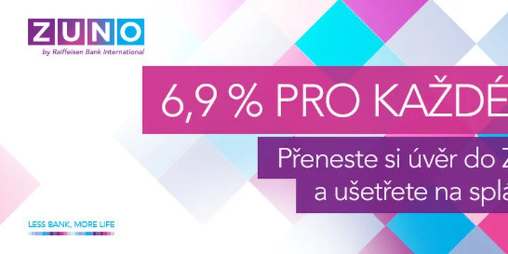 Přeneste svůj retro úvěr do ZUNO a získejte úrok 6,9 % ročně