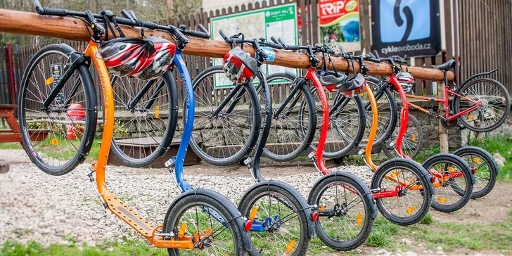 Na koloběžce z Kozákova na Malou Skálu. Skvělý výlet pro rodinu, nebo partu přátel