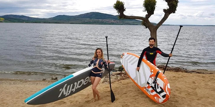 Zapůjčení paddleboardu na 1 nebo 2 hodiny na vodní nádrži Nové Mlýny v Šakvicích