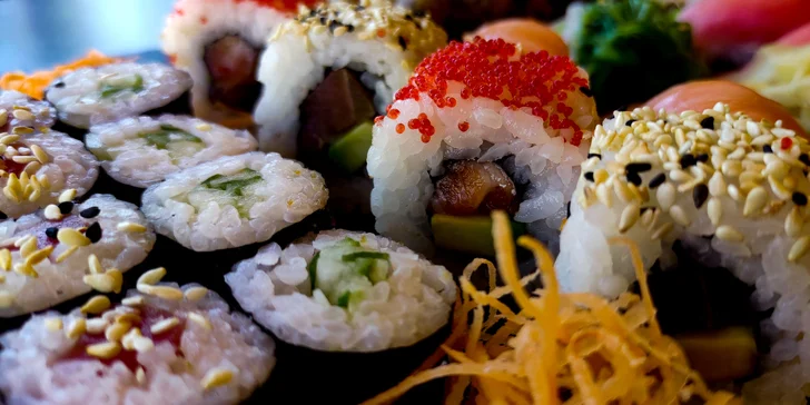 Pestré sushi sety v Porubě: set 41 nebo 50 ks s rybami i avokádem