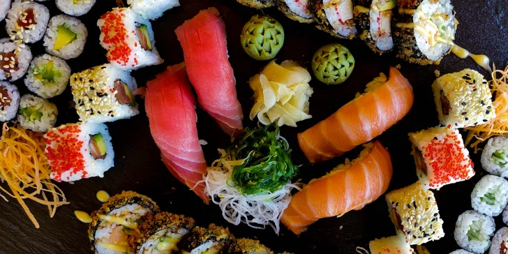 Pestré sushi sety v Porubě: set 41 nebo 50 ks s rybami i avokádem