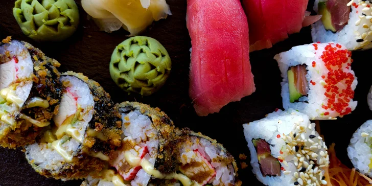 Pestré sushi sety v Porubě: set 41 nebo 50 ks s rybami i avokádem