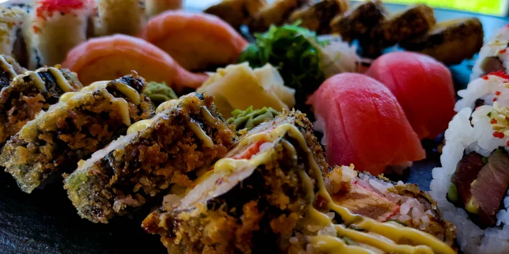 Pestré sushi sety v Porubě: set 41 nebo 50 ks s rybami i avokádem