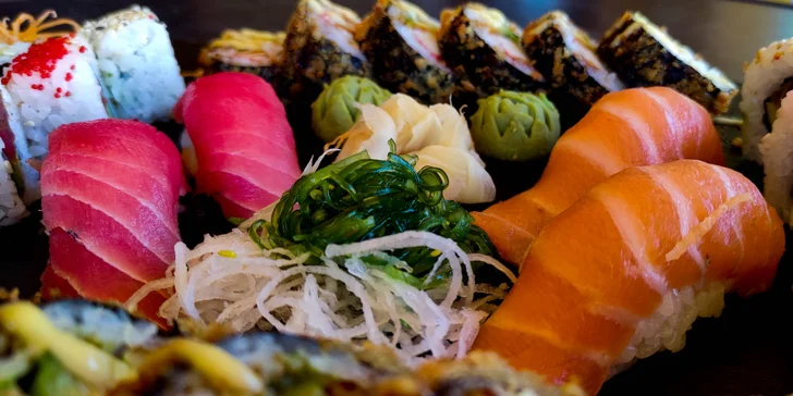 Pestré sushi sety v Porubě: set 41 nebo 50 ks s rybami i avokádem