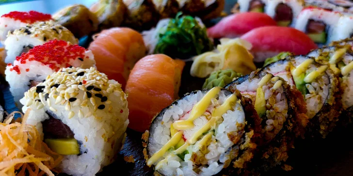 Pestré sushi sety v Porubě: set 41 nebo 50 ks s rybami i avokádem