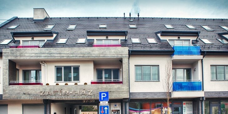 Odpočinek v Sárváru s výtečnou stravou či bez: moderní apartmány i vstupy do lázní jen 350 m od nich