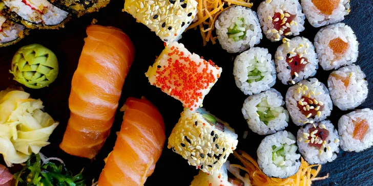 Pestré sushi sety v Porubě: set 41 nebo 50 ks s rybami i avokádem