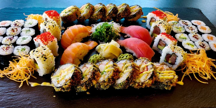 Pestré sushi sety v Porubě: set 41 nebo 50 ks s rybami i avokádem