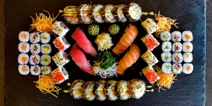 Pestré sushi sety v Porubě: set 41 nebo 50 ks s rybami i avokádem