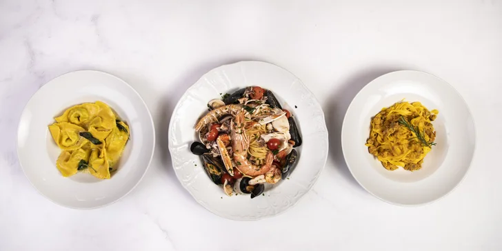 Pinsa nebo pasta dle výběru pro 1 i 2 osoby, s sebou nebo na místě