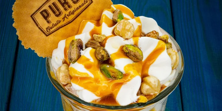 Milkshake podle výběru v Puro Gelato pro 1 i 2 osoby: čokoláda, borůvka, jahoda či slaný karamel