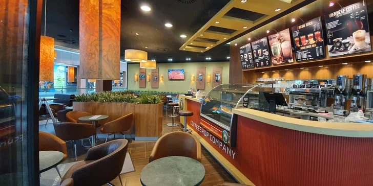 Otevřený voucher do Coffeeshop Company v Galerii Harfa: 250 či 500 Kč na kávu, čaje, limonádu i bagely či dorty