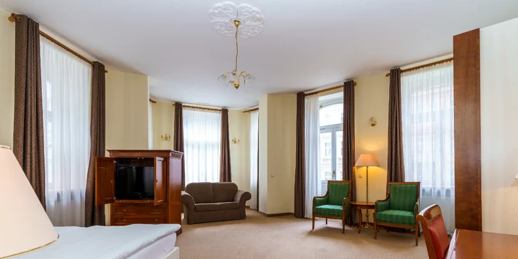 4* pobyt v centru Karlových Varů se snídaní i polopenzí, wellness, procedurami i vstupy