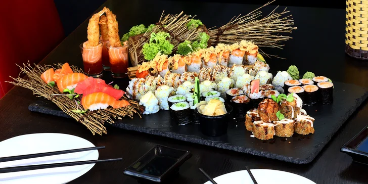 Sushi set Kiyoko: pochutnejte si na 52 kusech rolovaných dobrot