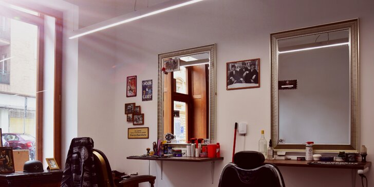 Dětský střih v Prague Old School Barbershop: mytí, střih, foukaná i závěrečný styling