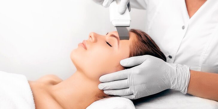 Kompletní kosmetické ošetření pleti s ultrazvukovým čištěním i masáží obličeje