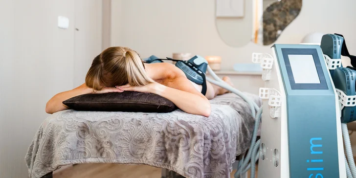 MuscleLift: Elektromagnetická redukce tuku a stimulace svalu i kalhotová přístrojová lymfodrenáž