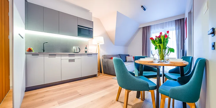 Moderní apartmány až pro 4 osoby v podhůří polských Tater s neomezenou saunou, horkou kádí i venkovním bazénem