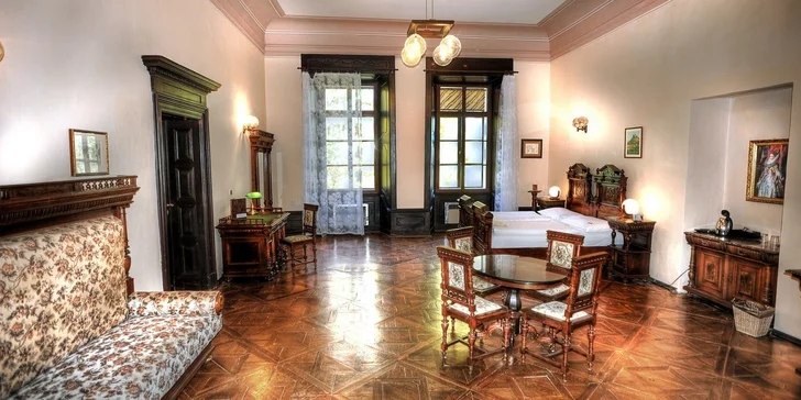 Romantika a skvělé jídlo pro dva v Chateau Hostačov