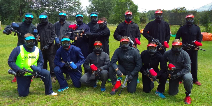 Paintball pro děti: přestřelka až pro 10 osob, každému vybavení a 100 kuliček