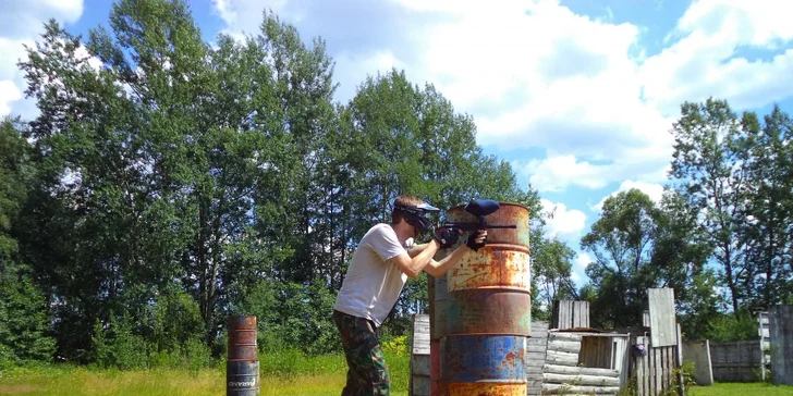Paintball pro děti: přestřelka až pro 10 osob, každému vybavení a 100 kuliček