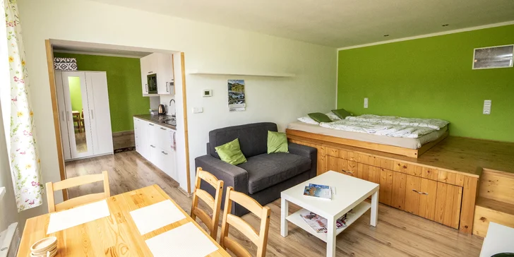 Dovolená v srdci Šumavy: Moderní apartmán pro pár nebo rodinu