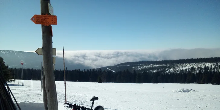 Výlet po Krkonoších: půjčení elektrokola FatBike na celý den