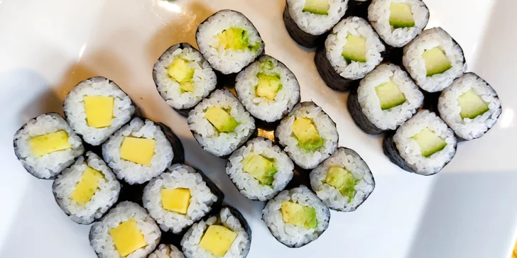 24 nebo 50 ks sushi pro milovníky ryb i vegetariány