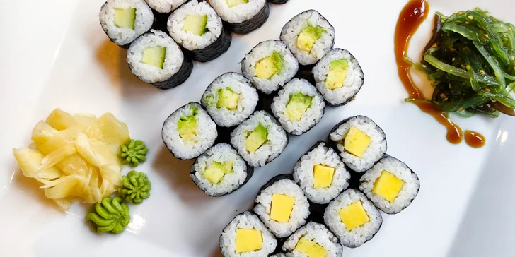 24 nebo 50 ks sushi pro milovníky ryb i vegetariány