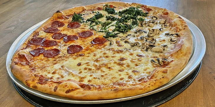 Pořádná italská dobrota: 1-2 pizzy o průměru 40 cm dle výběru ze spousty druhů