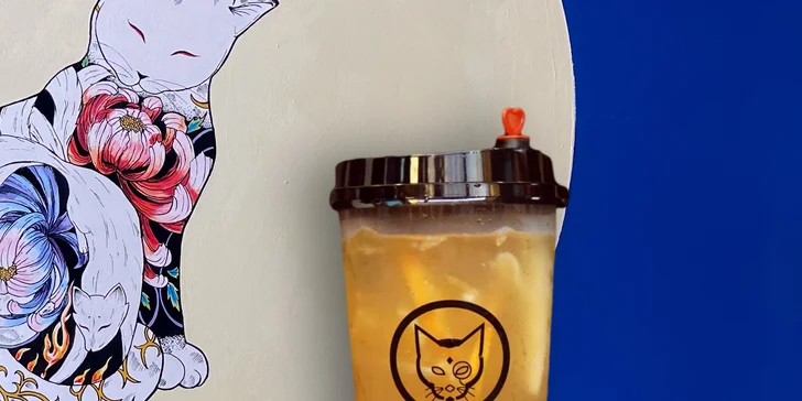 Střední či velký bubble tea nebo osvěžující perlivý ovocný čaj dle výběru