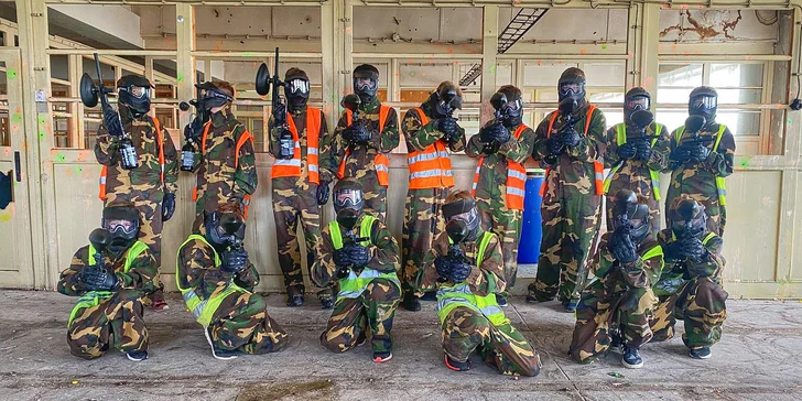 Až 3hod. indoor paintball vč. zapůjčení vybavení pro 1 nebo 10 osob