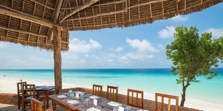 Exotický 4*+ resort na Zanzibaru: 6–12 nocí, all inclusive, sladkovodní bazén
