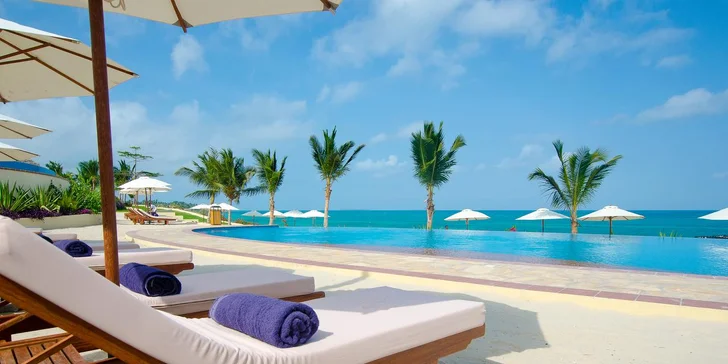 Překrásný 5* resort na Zanzibaru: 7–14 nocí, all inclusive, 2 bazény a lázně